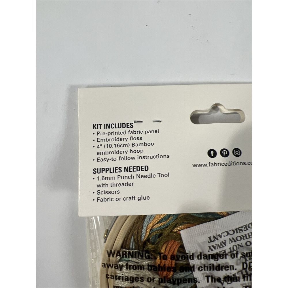 Needle Creations Punch Needle Kit Butterfly Flower Skill Level Intermediate New - Picture 8 of 9